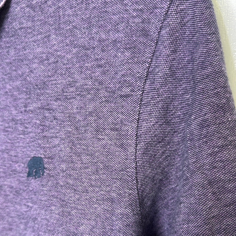 Banana Republic Purple Polo Shirt Cotton Blend Classic - Picture 4 of 7